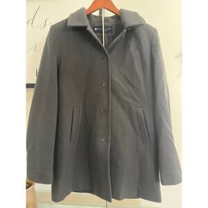 Grey Wool Blend Pea Coat